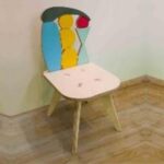 صندلی چوبی کودک مدل کوبیسم